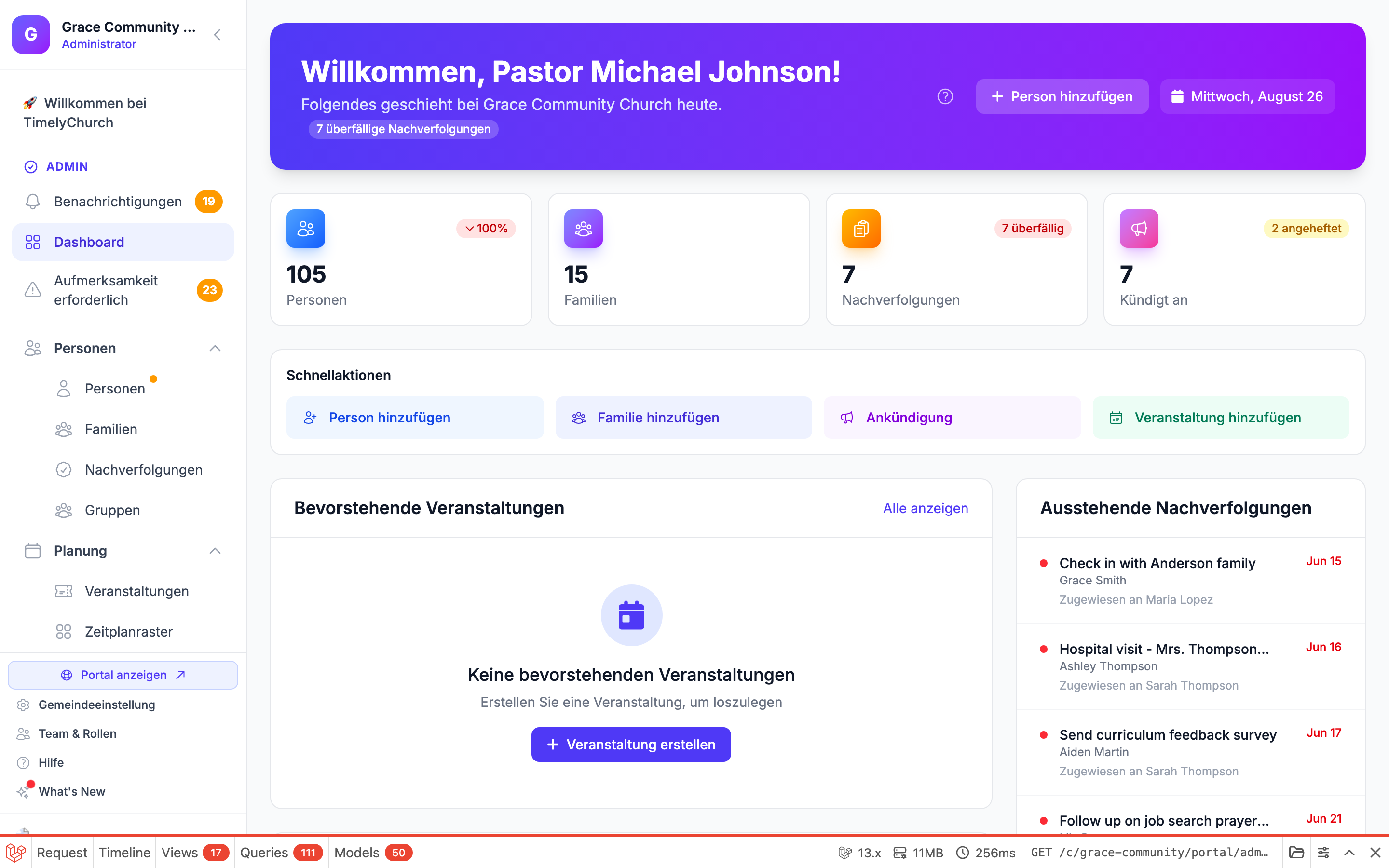 Feed „Zuletzt aktiv" mit mehreren kürzlichen Aktionen von Teammitgliedern